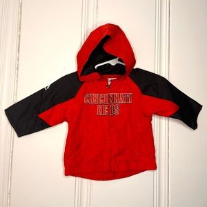 Baby 3/6month Cincinnati Reds hooded zipup breakaway jacket NWOT baseball rare